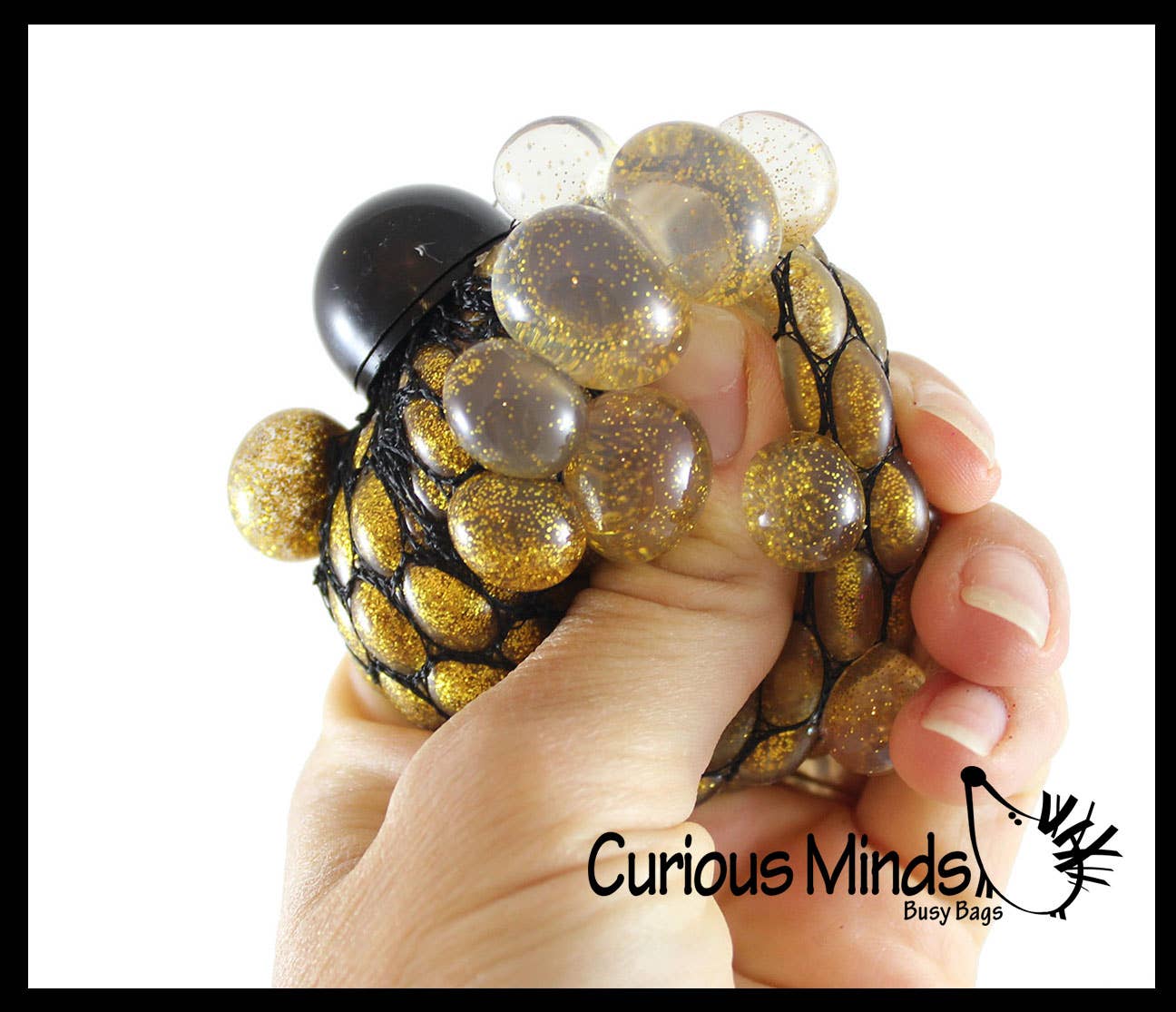 2" Metallic Bubble Mesh Balls - Squishy Fidget Ball with W