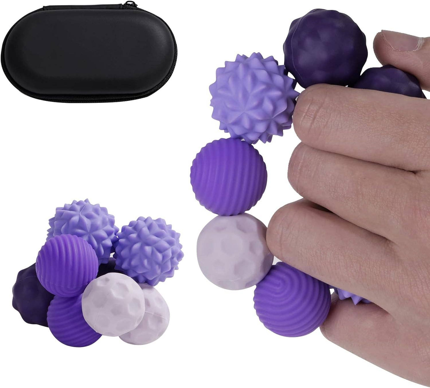 Magnetic Attraction Stress 8 Balls with Silicone Shell: 1 Set(8 Balls + Bag)