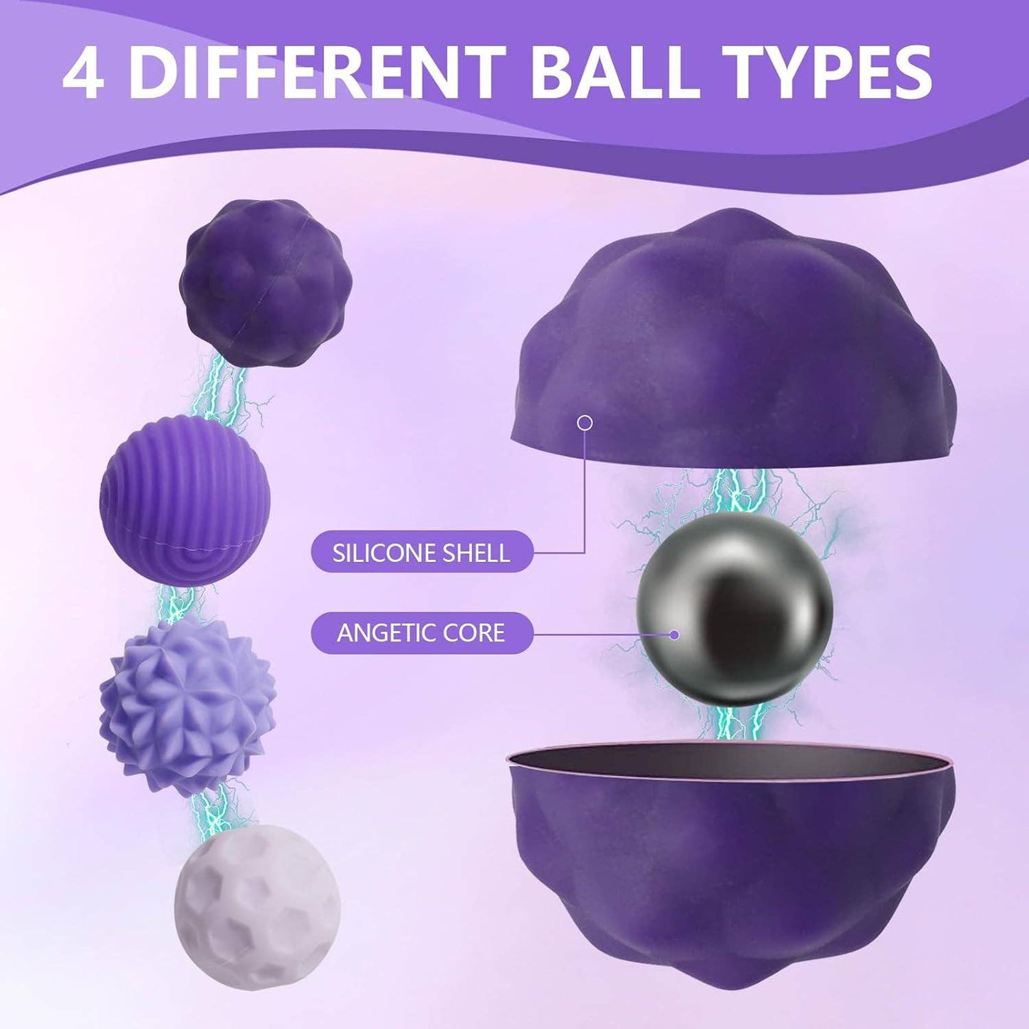 Magnetic Attraction Stress 8 Balls with Silicone Shell: 1 Set(8 Balls + Bag)