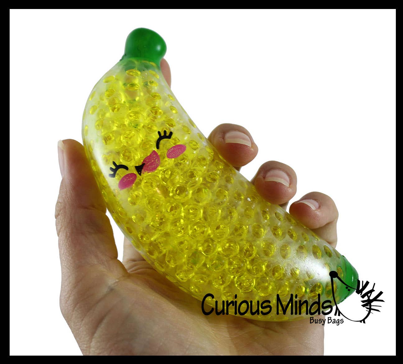 1 Banana Water Bead Filled Squeeze Stress Ball  -  Sensory,